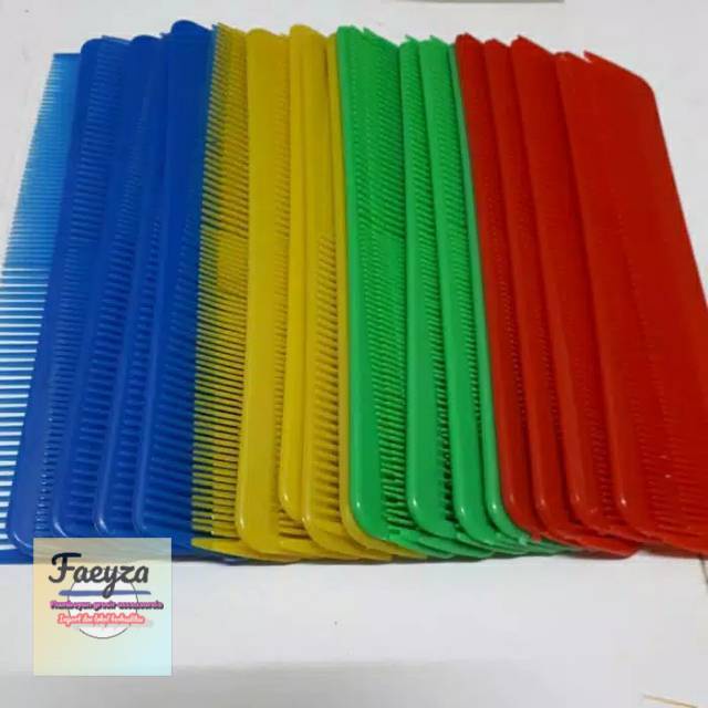 sisir lurus warna cerah 12 pcs
