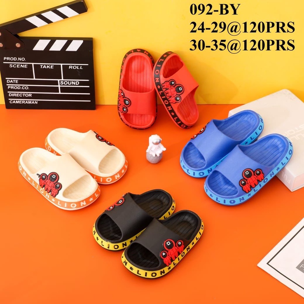 Sandal Slop Anak Squid Game /Sandal anak laki-laki 092 (24-35)/sandal anak import/ sandal kekinian