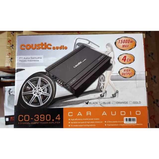 Power Amplifier 4 Channel Power Audio Mobil Coustic CO390.4 CO 390.4 Asli Termurah