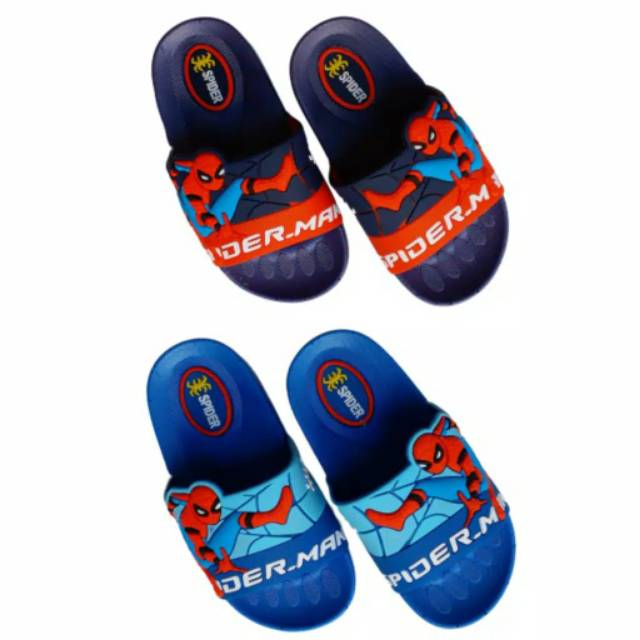 gos SANDAL SPIDERMAN Sandal Anak Selop Karet Import Berkualitas 1-8 Tahun