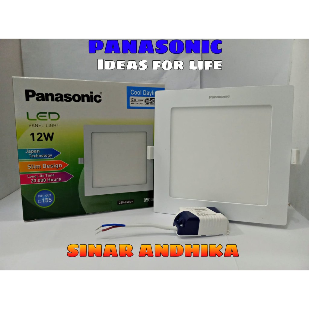 LAMPU LED DOWNLIGHT (SLIM) PANEL KOTAK PANASONIC 12 WATT NNP 73567/NNP 73557