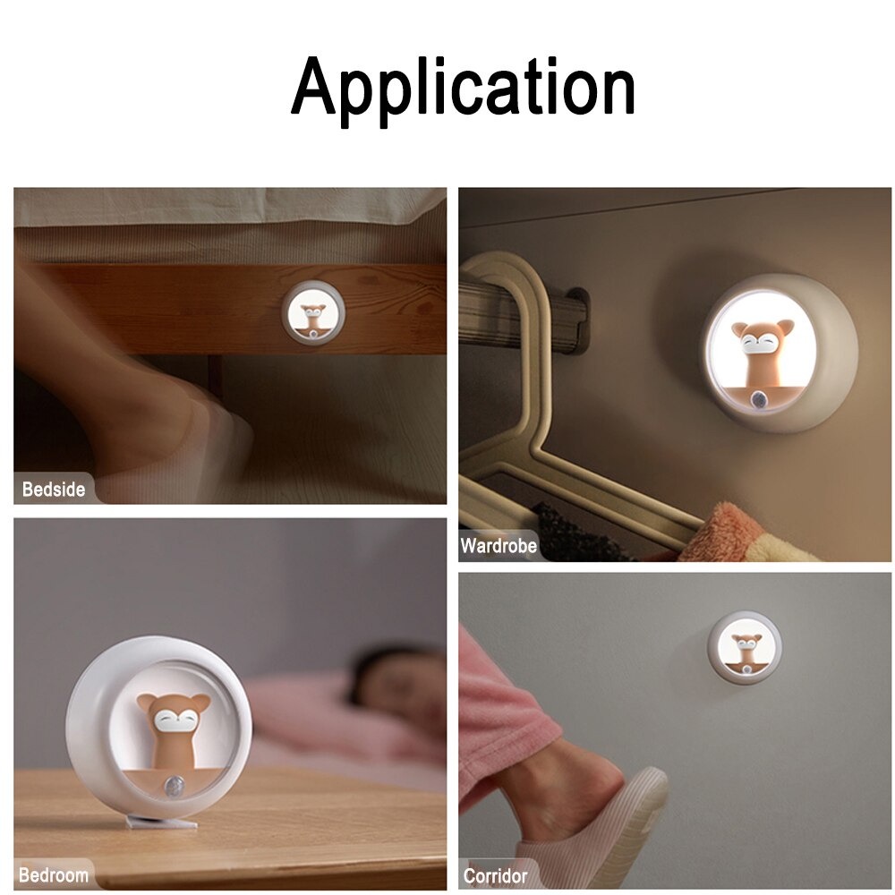 Lampu Tidur Anak Lampu LED USB Lamp Dekorasi Desain Lucu / Elegan / Unik Lampu Meja / Tempel Model Bintang Beruang Rusa dengan Remote Control / Motion Sensor Cute Design Premium