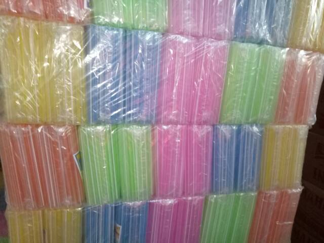 Sedotan BOBA BUBLE 6MM 8MM 12MM Panjang 18CM Plastik Sedotan POPICE  Sedotan Plastik Buble Sedotan Teh Poci