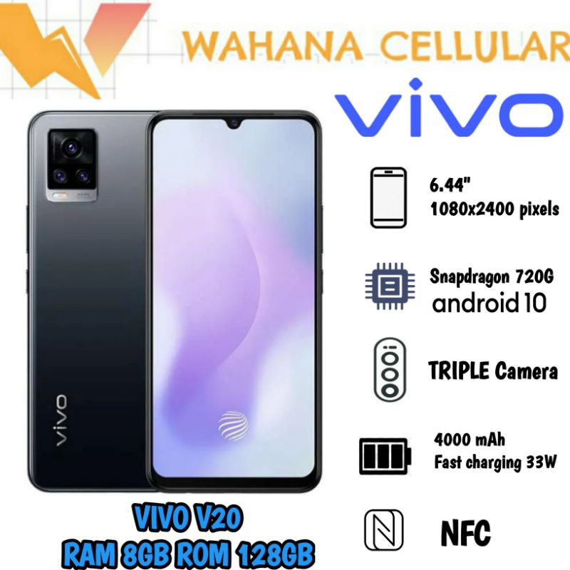 HP VIVO V20 RAM 8/128GB GARANSI RESMI - VIVO V 20 8/128 GB