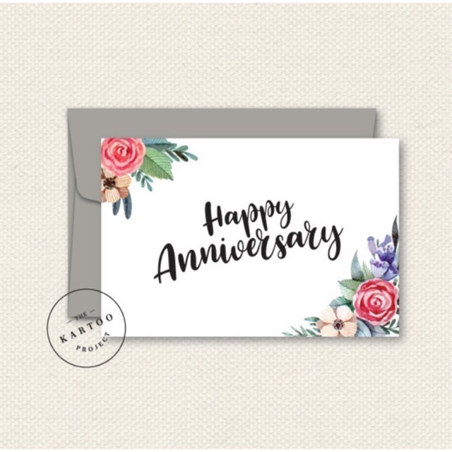 Kartu Ucapan Happy Anniversary Romantis Untuk Suami Istri Pacar Shopee Indonesia