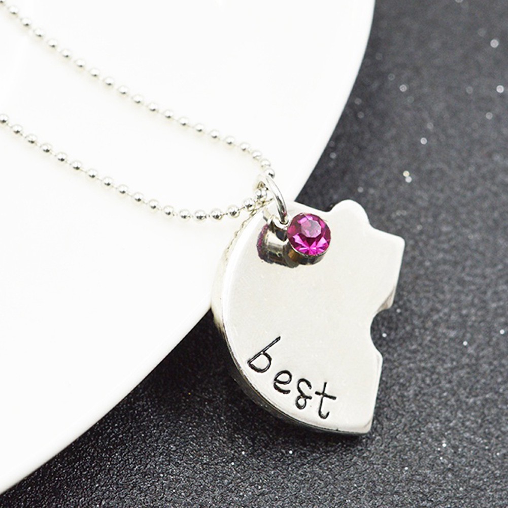 4pcs Kalung Best Friend Forever and Ever Kalung Persahabatan Bentuk Hati