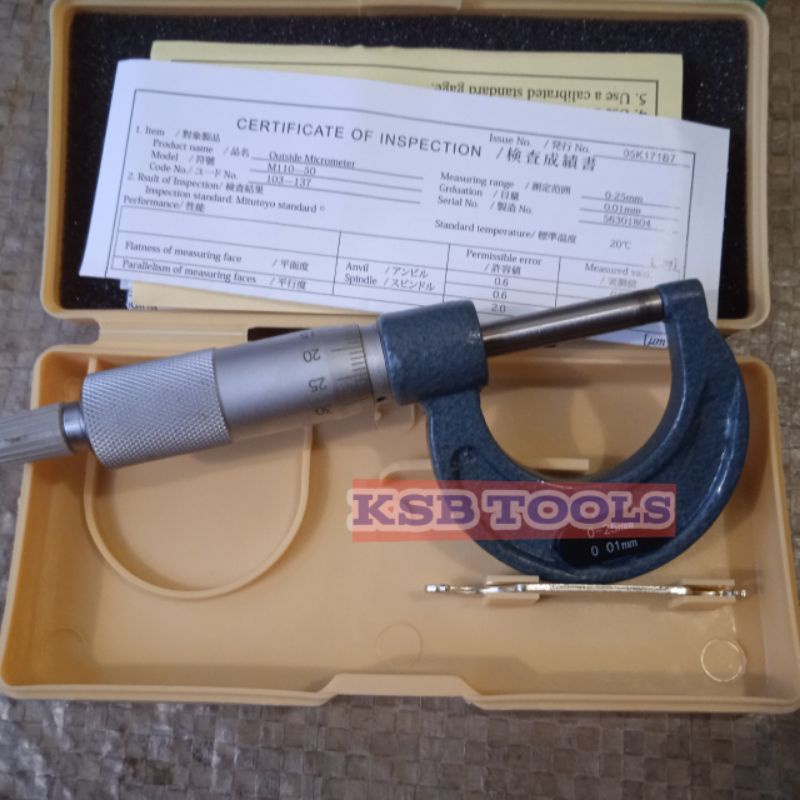 

Micrometer outside 25-50 mm alat ukur ketebalan Wipro
