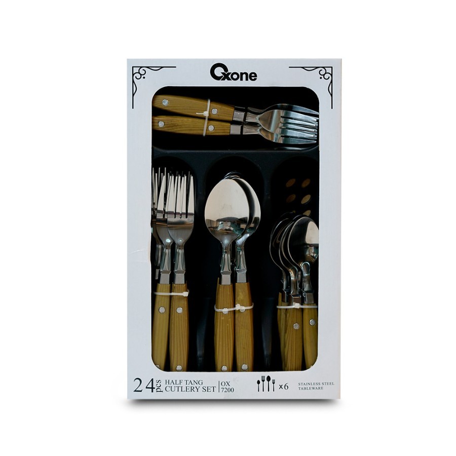 Sendok Garpu Set Oxone OX-7200 HALF TANG Cutlery Set 24Pcs