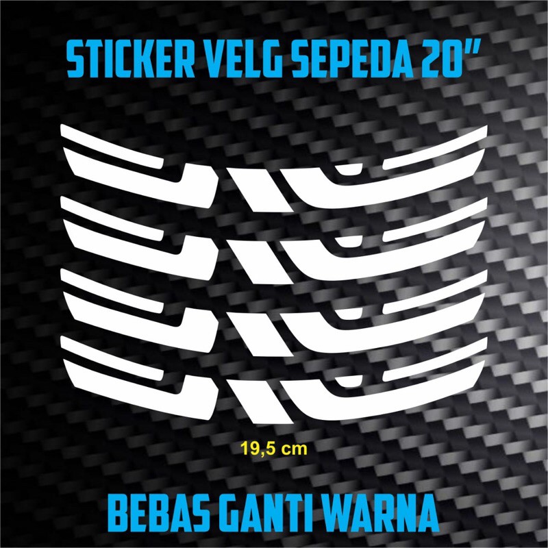 cutting sticker - stiker decal velg sepeda 20 inch ENVE