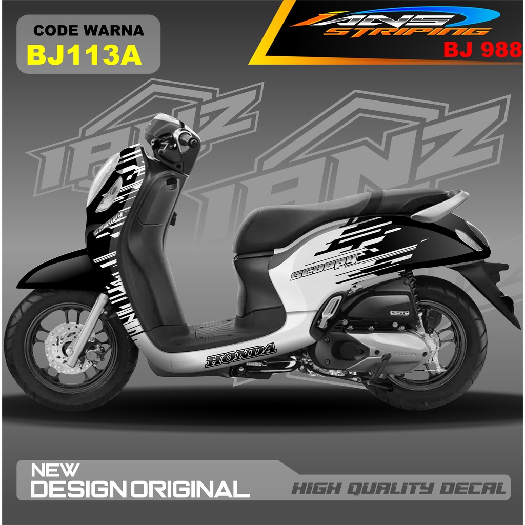 STIKER DECAL SCOOPY FULL BODY MOTOR / STICKER VARIASI SCOOPY MODEL TERBARU / STICKER ALL SCOOPY