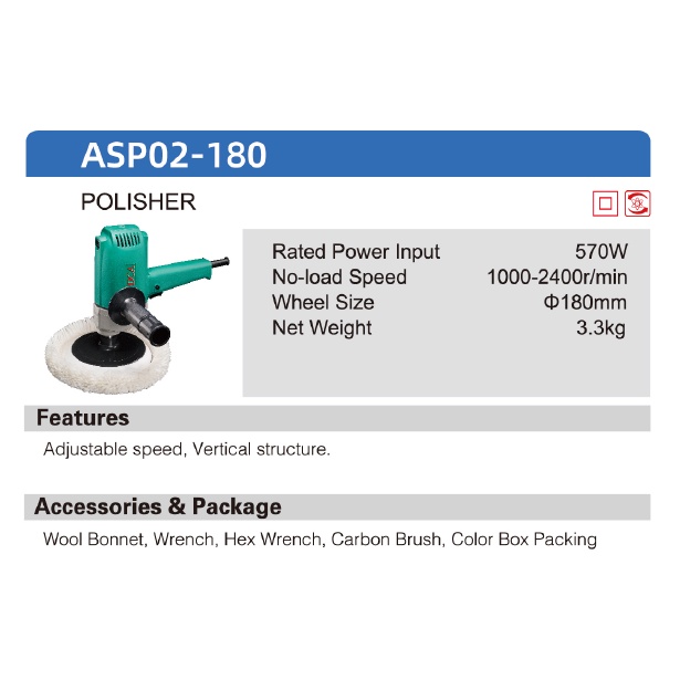 ASP02-180 - DCA Sander Polisher