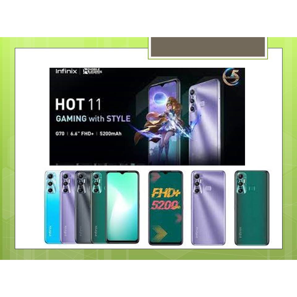 INFINIX HOT 11 RAM 4GB ROM 64GB Infinix HOT 11 4 64 - 6,6" FHD+ Helio G70 5200mAh Dual Speaker