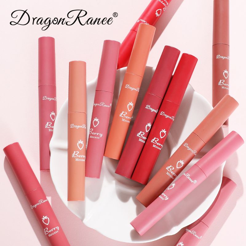 Berry Mouse DRAGONRANEE Matte Lipstick Moisturizing Lip Gloss Waterproof Lip Glaze Original