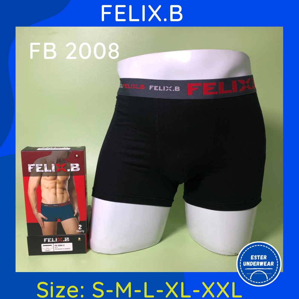 Celana  Boxer Pria Felix.B  FB 2008 ISI 2 PCS TERLARIS