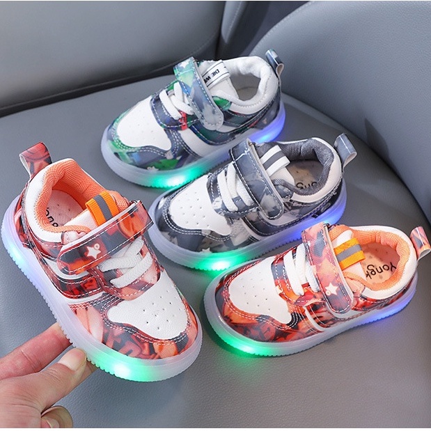 babyfit AREMAND sepatu led anak laki-laki sepaatu sneakers sekolah casual sports shoes import gs-908