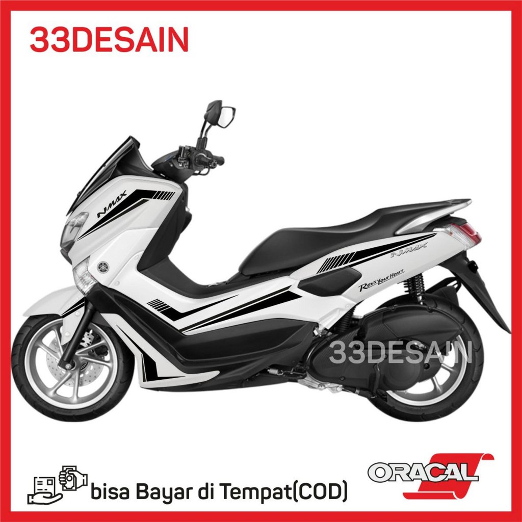 Aksesoris Motor Cutting Stiker 25 Yamaha Nmax Hitam 33desain