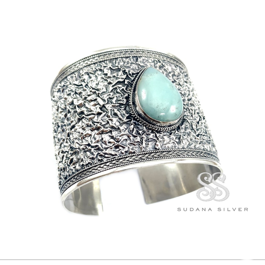 Gelang Bejek Natural Stone Perak Bakar Silver 925 Bali