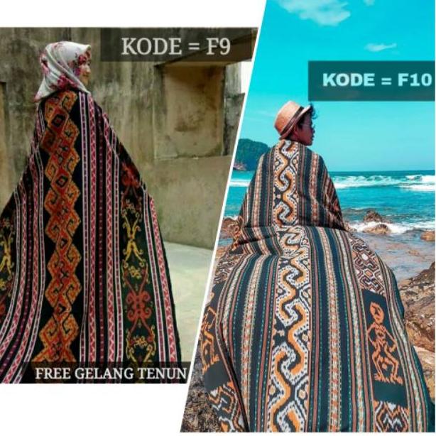 [VCT.01Jl22ᵛ] Kain Tenun Etnik ( FREE IKAT KEPALA ) Motif sumba lombok ntt toraja dayak tenun jepara