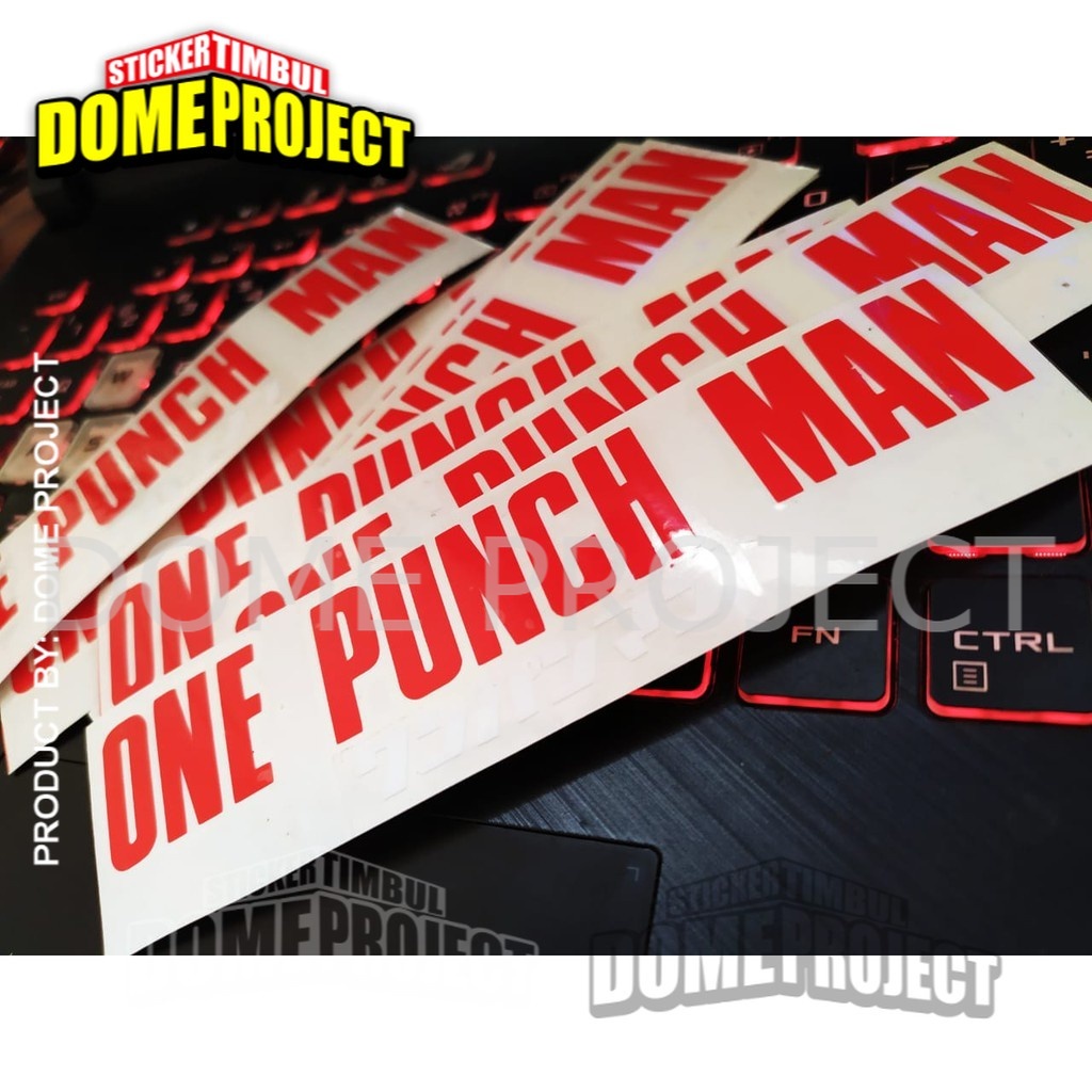 [PROMO BUY 3 GET 1] ONE PUNCH MAN STIKER CUTTING AKSESORIS BODY MOBIL DAN KACA MOBIL