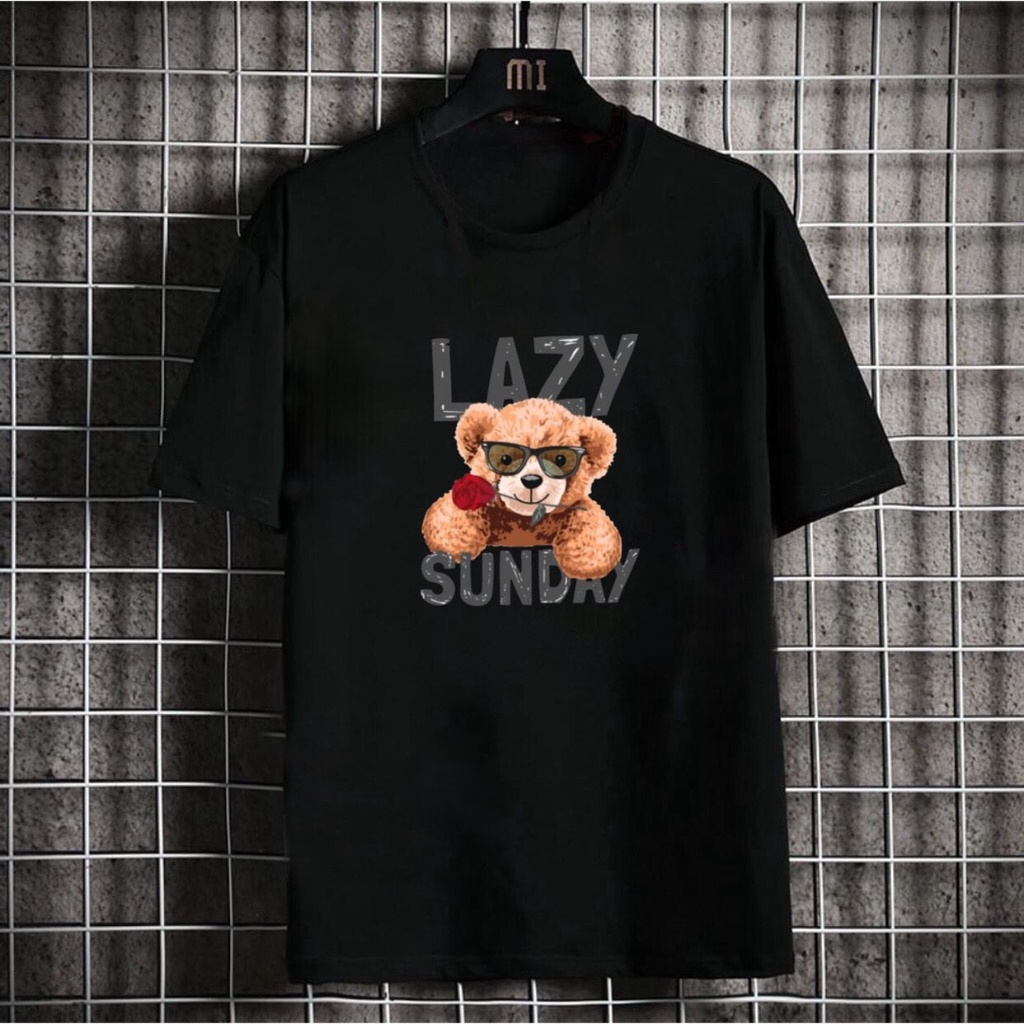 IN.BISA COD/JHOSE/BAJU KAOS BEAR HITAM/BAJU LENGAN PENDEK/BAJU TERBARU/BAJU KEREN/UNISEX