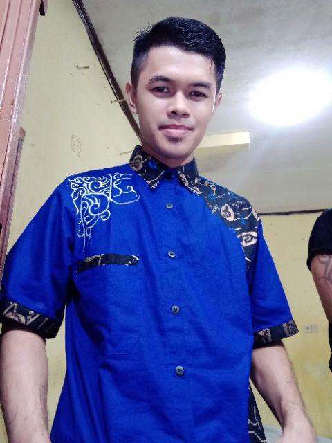 Kemeja Batik Pria Ppbtk07 Modern Lengan Pendek Casual Modis Trendy Masa Kini M L Xl Asli Pekalong