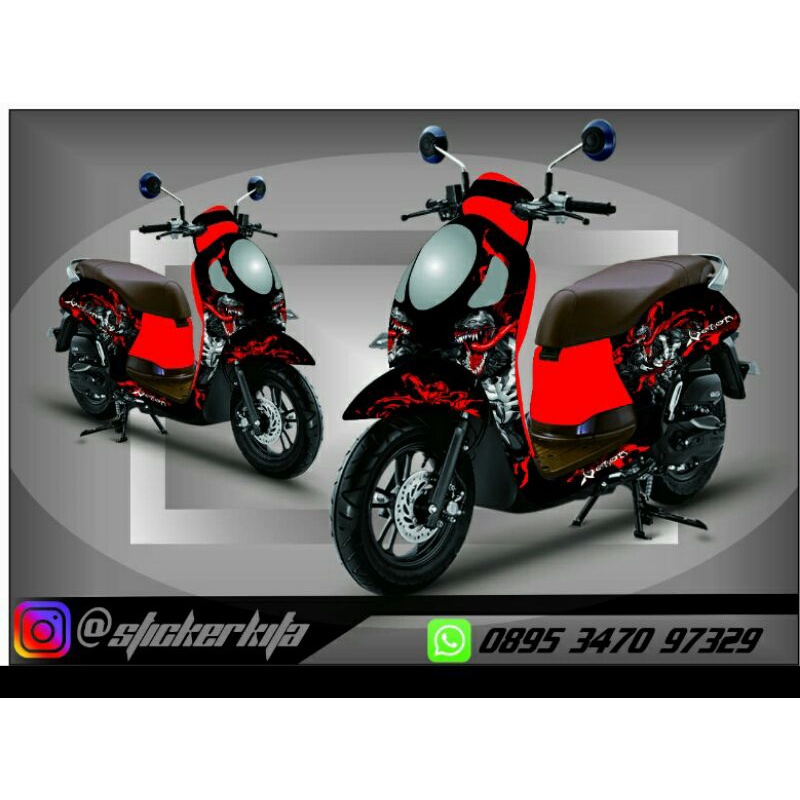 STICKER SCOOPY STRIPING SCOOPY DECAL HONDA SCOOPY 2021 DECAL HONDA SCOOPY