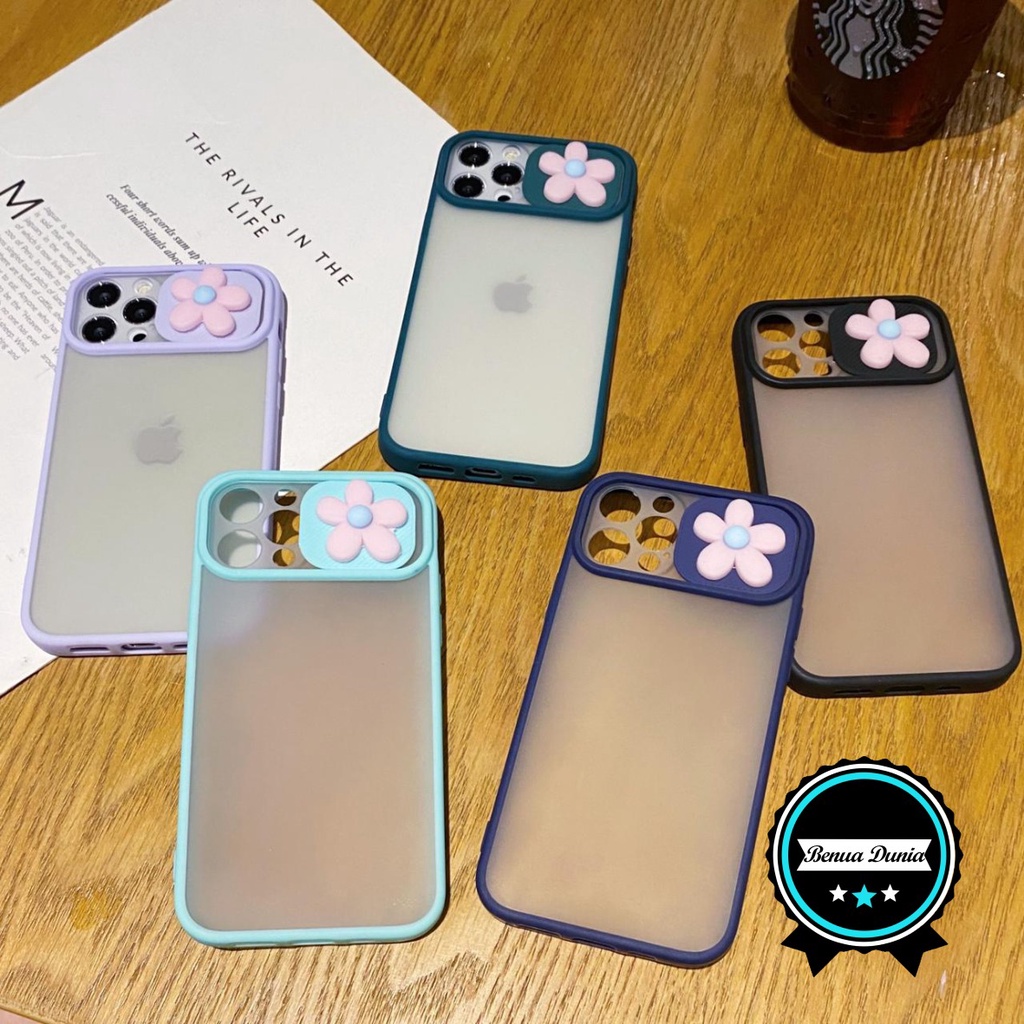 SOFTCASE SLIDE PELINDUNG KAMERA FLOWER 3D SAMSUNG J2 PRIME CORE J4+ J5 J6 J6+ J7 PRO CORE PRIME A03s