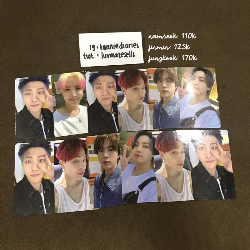 [READY STOCK] POB BUTTER W/O TIN CASE JUNGKOOK NAMJOON SEOKJIN JIMIN JIM JHOPE PHOTOCARD
