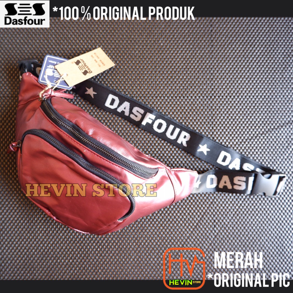 DASFOUR ORIGINAL WAIST BAG KOREAN STYLE SOFT PU LEATHER 4 COLOR