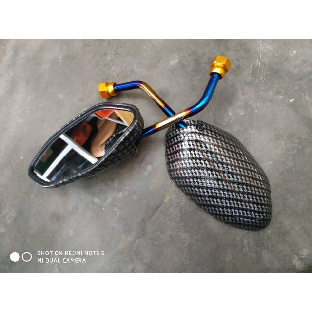 SPION KARBON BEAT GAGANG PENDEK TWOTONE MURAH
