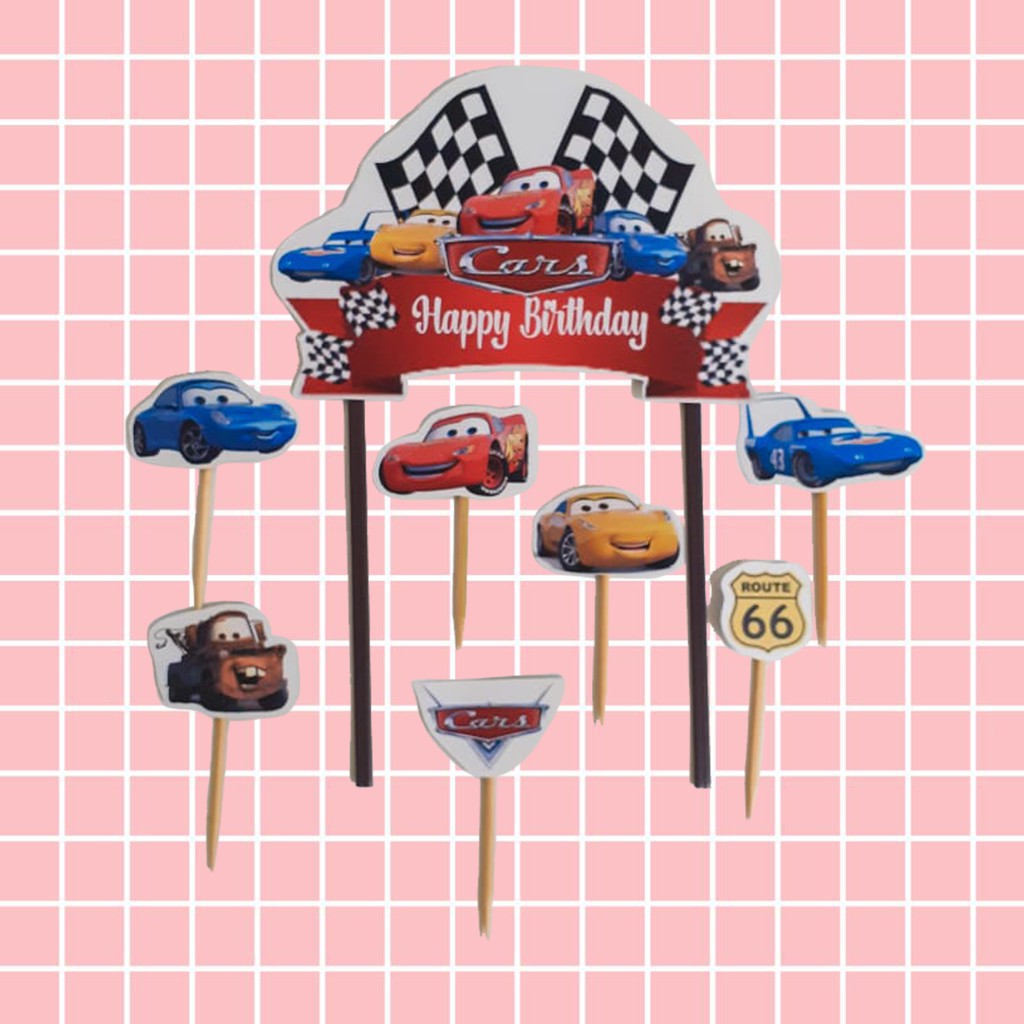 Cake Topper CARS / Topper Kue CARS / Hiasan Kue CARS / CARS