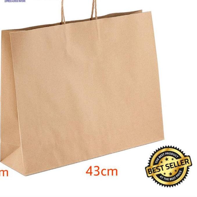 

Paperbag XXL Polos 43x13x35 Goodie Bag Tas Kertas Tas Belanja