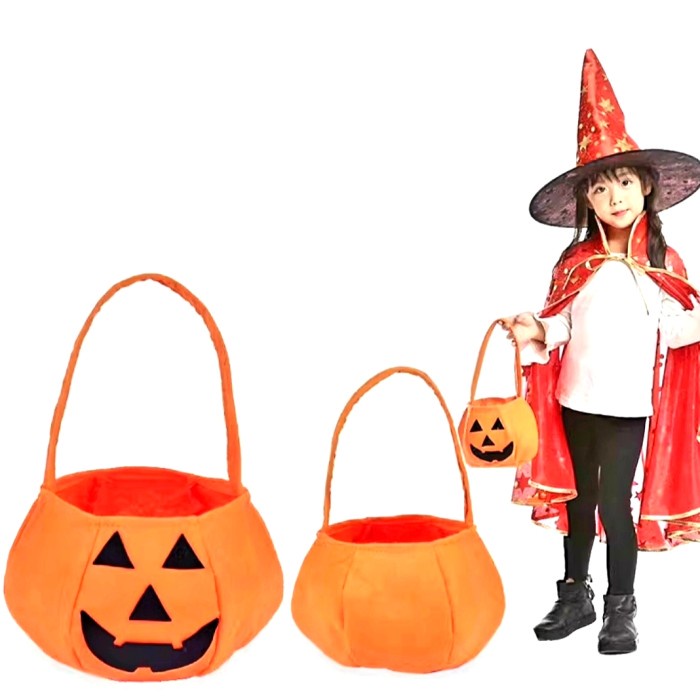 Tas Permen Labu Trick Or Treat Halloween Pumpkin Candy Bag Murah