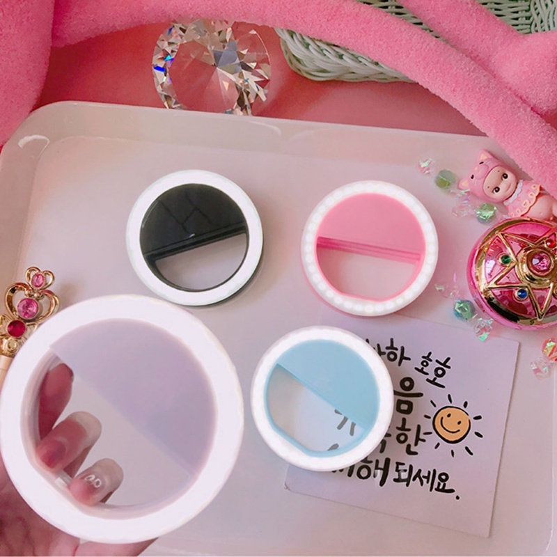 Mini Ring Light Selfie/Lampu Selfie Cincin Jepit Kamera HP