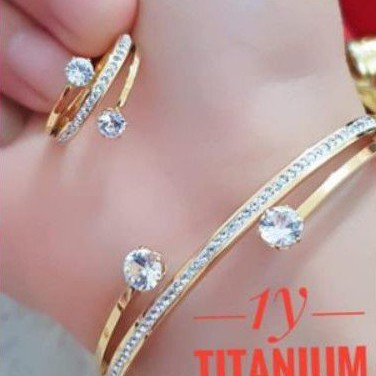 Titanium gelang dan cincin 2