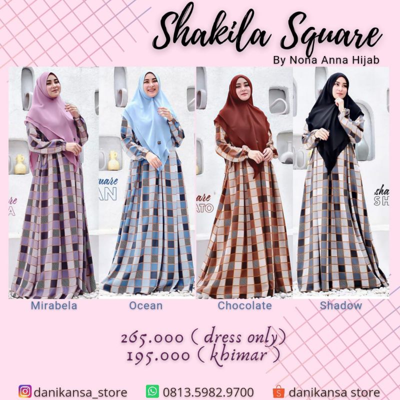 SHAKILA SQUARE GAMIS BY NONA ANNA HIJAB