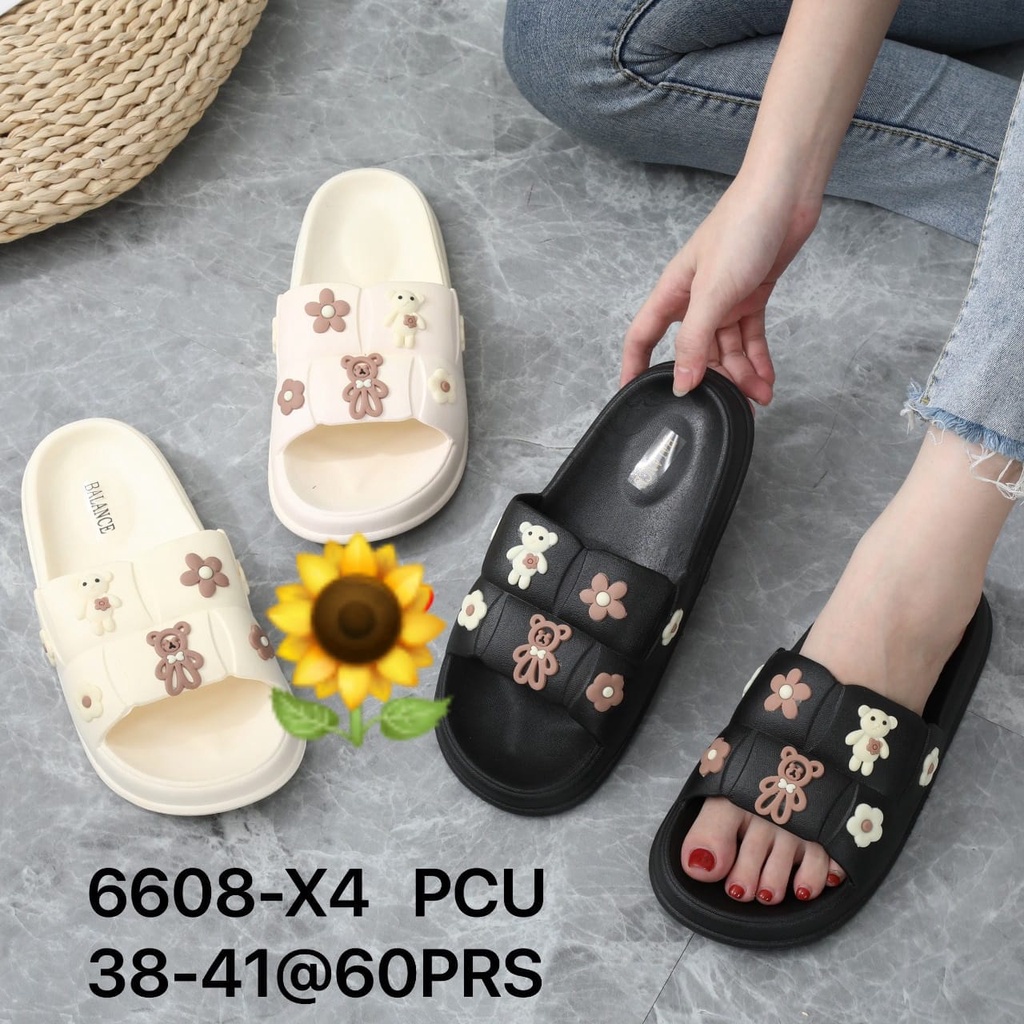 Sandal Karet Jelly Wedges Wanita import Model Terbaru Original Kekinian by AGUNG STYLE Balance 6608-X4
