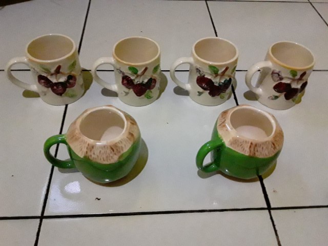 Cangkir Mug Gelas Keramik Papa Mama White Line