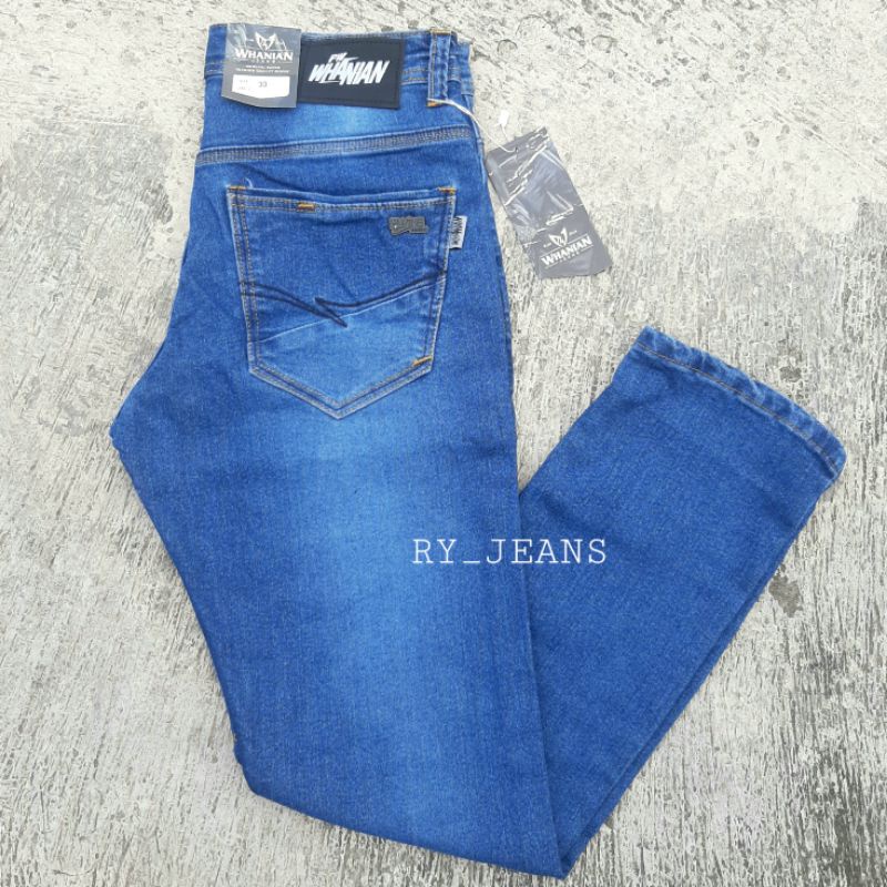 jeans pria bioblits biru tua celana panjang jeans street melar