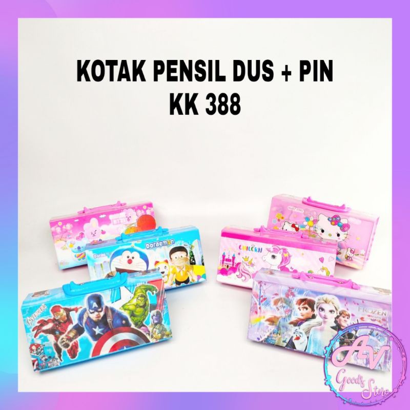 Kotak Pensil / Kotak Pensil Dus Pin Susun Karakter Hologram 3D / Tempat Pensil Dos Kode-1