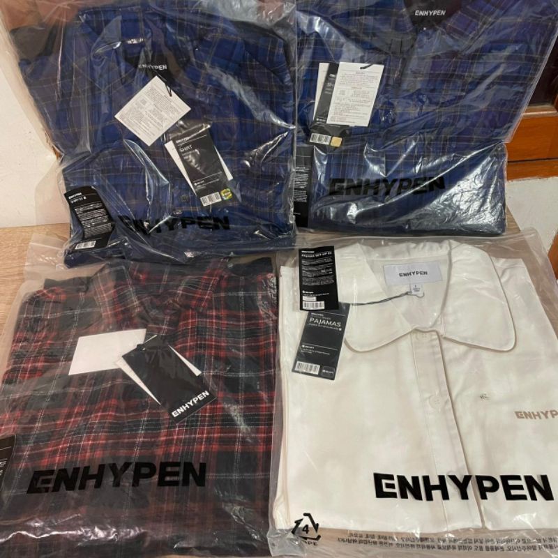 [READY] OFFICIAL UNIFORM ENHYPEN SHIRT 03 & PAJAMAS SET 01 BLACK FRIDAY SALE WV UNI BORDER DAY ONE B