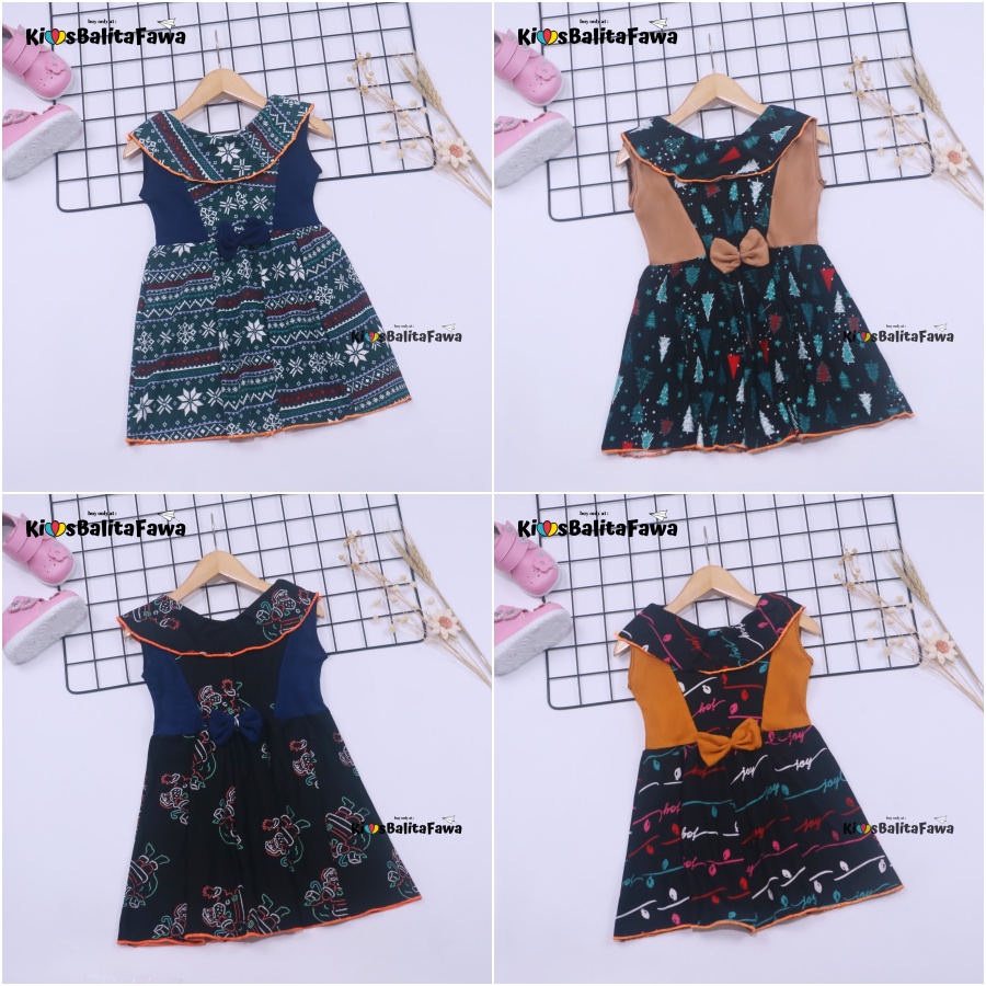 [NATAL] Dress Cantika size Bayi - 3 Tahun / Dres Yukensi Baju Anak Perempuan Gaun Murah Grosir