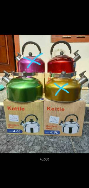 Teko siul Kattle Stainless Steel Warna