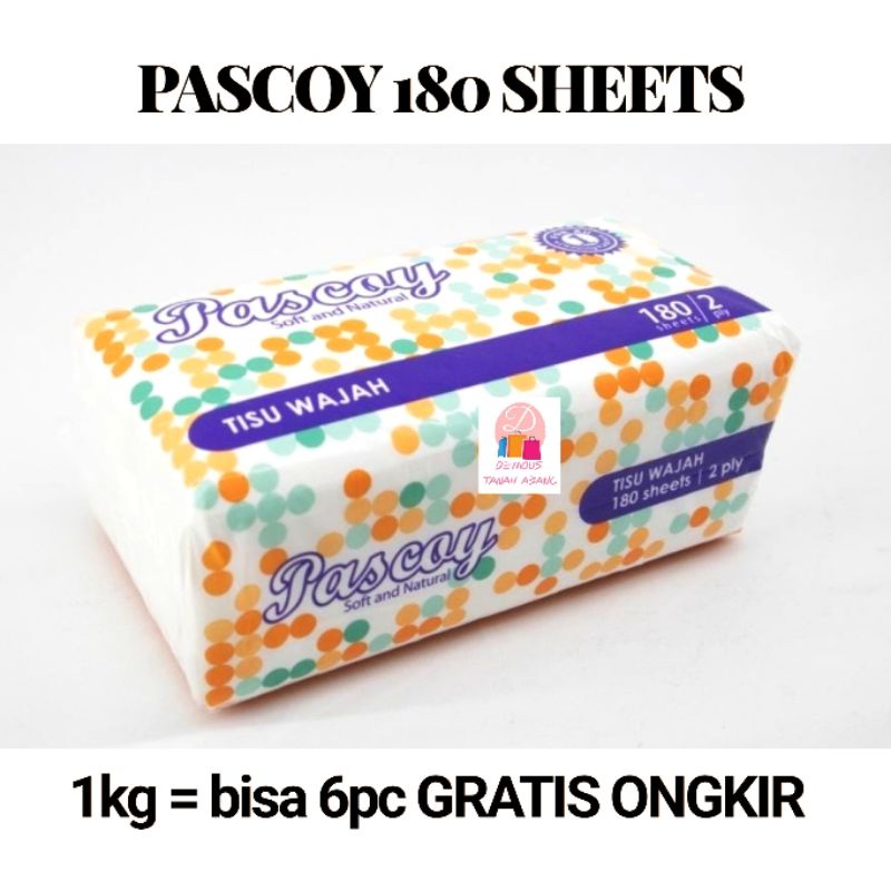 Tisu Tissue PaScoy 180 sheets PROMO !!!