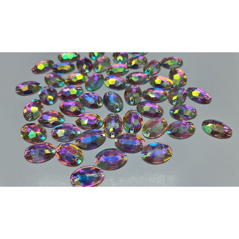 RESIN/BERLIAN KW1 MIRIP SWAROVSKI OVALE  LANCIP perBUTIR