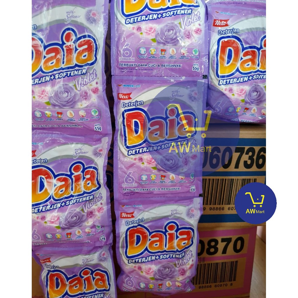 Deterjen Bubuk Daia SACHET 53gr PER PCS (Dari Pabrik Langsung) - RENTENGAN lebih murah!