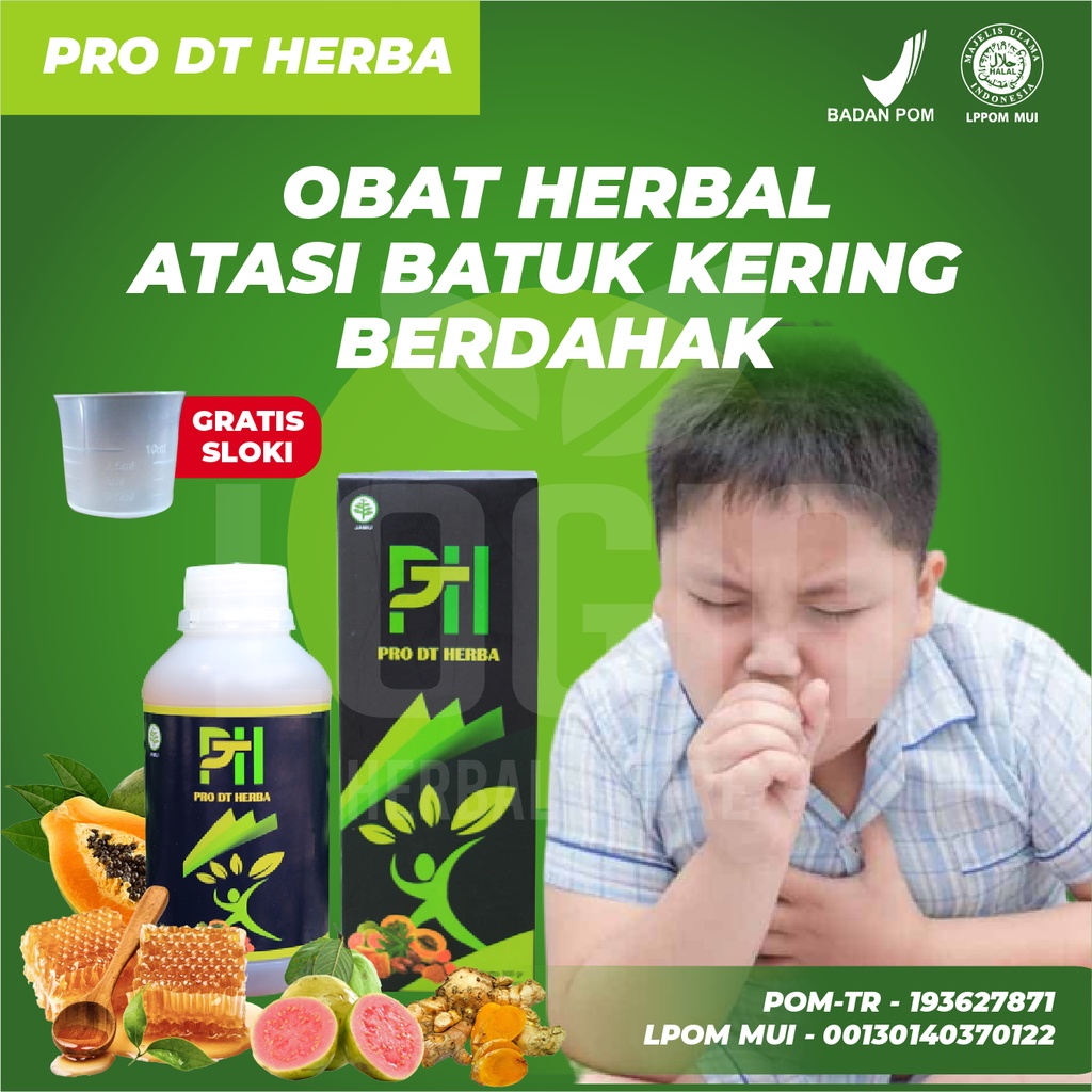 Pro DT Herba Obat Batuk Berdahak Kering Peredas Batuk Herbal Paling Ampuh Original Anak Dewasa 300ml