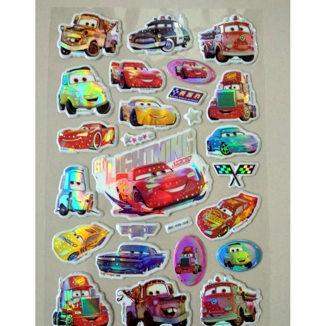 

Stiker anak timbul hologram CARS