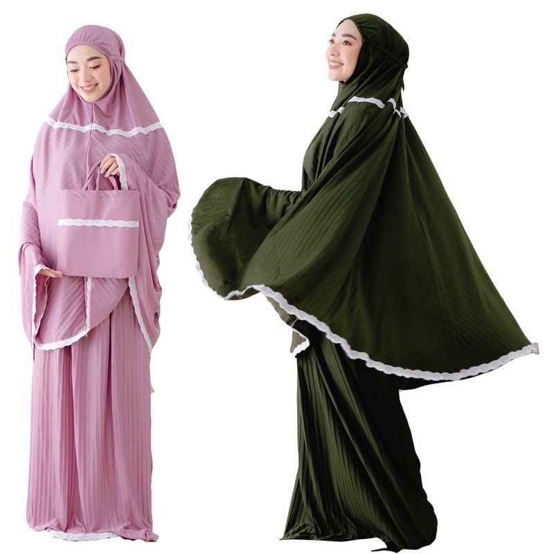 mukena plisket renda