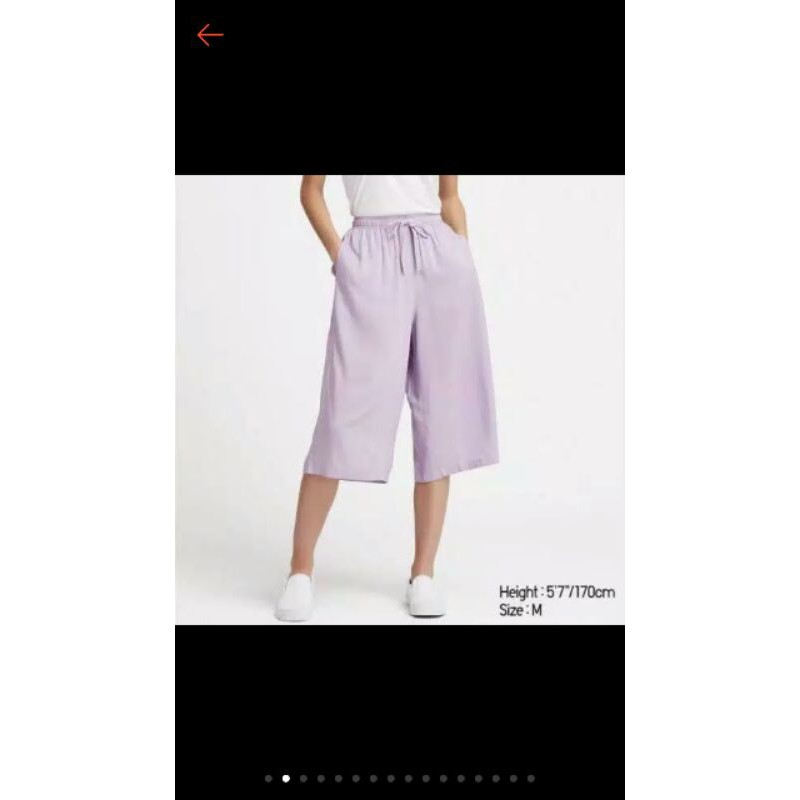 Uniqlo cullotes relaco.  Celana kulot wanita.  Branded-8